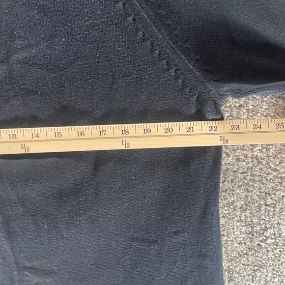 Eddie Bauer Sweater Adult XLT Black Blue Stripe Heavy Knit Pullover 1/4 Zip Mens - Picture 9 of 11